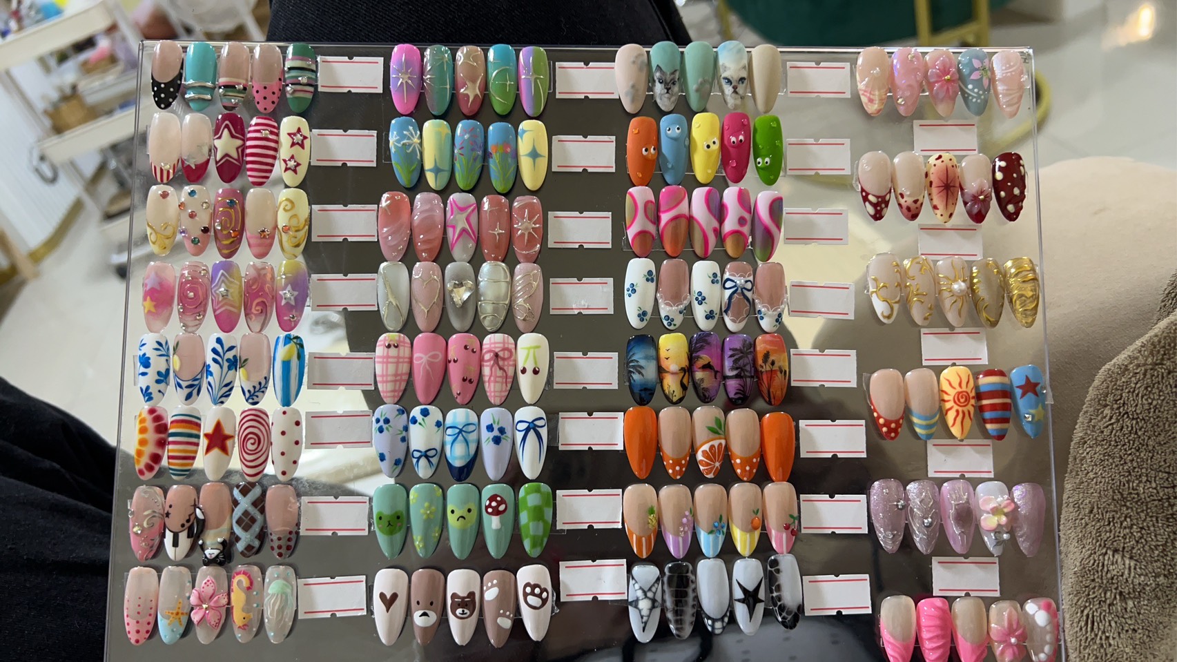 100 nail designs display board